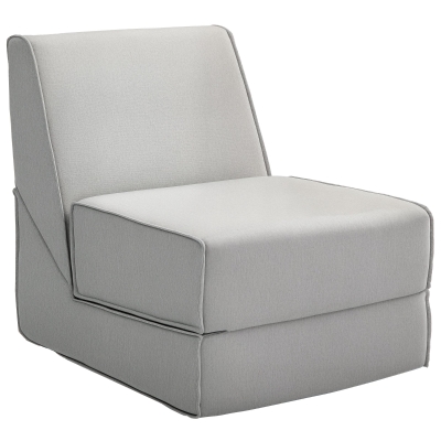 HOMCOM Poltrona da Terra Convertibile in Chaise Longue Grigio