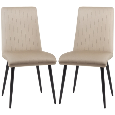 HOMCOM Sedie da Cucina Moderne Set 2pz con Design Salvaspazio