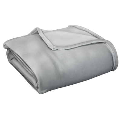 HOMCOM Coperta Reversibile in Flanella Grigio Chiaro 203x152 cm