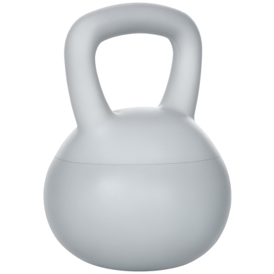 SPORTNOW Kettlebell 4kg Grigio in PVC e Sabbia Metallica