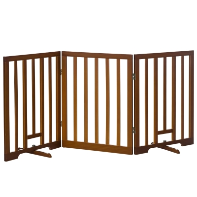 PawHut Cancelletto per Cani 181cm x 35cm x 76cm Marrone