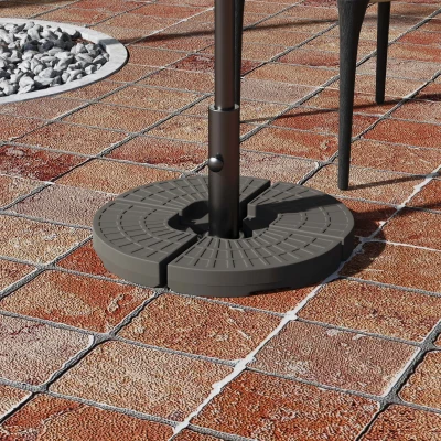 Outsunny Parasol Weights Set of 4 Fillable 100kg