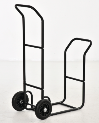 Outsunny Carrello Portalegna in Acciaio per Interno Esterno Nero