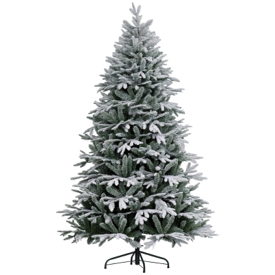 HOMCOM Albero di Natale Innevato 182.88cm con 2531 Rami Verde