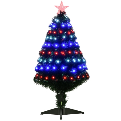 HOMCOM Albero di Natale 48cm x 48cm x 90cm Verde