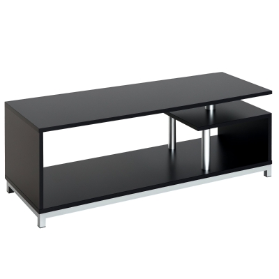 HOMCOM Mobile porta TV 114cm x 40cm x 40.5cm Nero