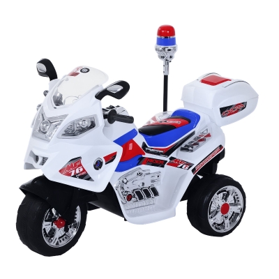 HOMCOM Moto per bambini 112cm × 51cm × 72.5cm Bianco, blu, rosso