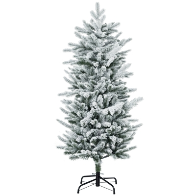 HOMCOM Sapin Noël Enneigé Automatique 135cm Vert