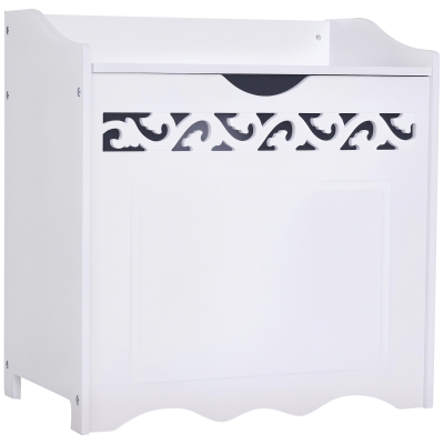 HOMCOM Mobiletto da bagno 55cm x 34cm x 58cm Bianco