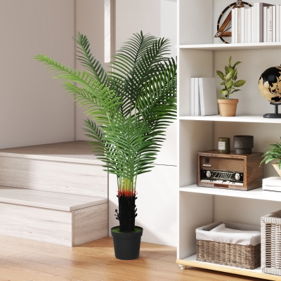 HOMCOM Artificial Areca Palm Tree 150cm with Pot Green