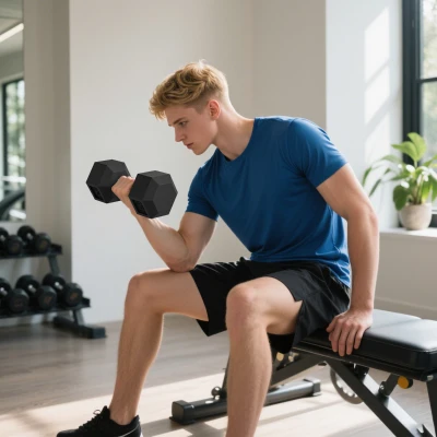 HOMCOM Rubber Hex Dumbbell 30KG Portable Home Gym