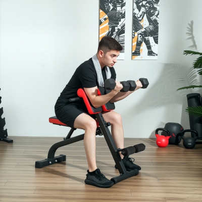 SPORTNOW Foldable weight bench multi-functional bench for training adjustable pad 8 positions 103 x 65 x 67-98 cm black