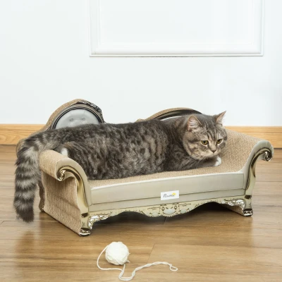 PawHut Graffiatore per Gatti 60x29.5x29 cm Brown