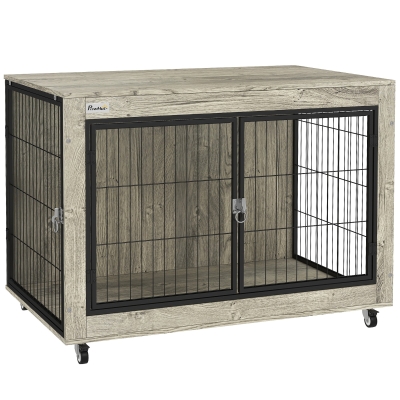 dog crate furniture 100W x 60D x 73.5Hcm Grey
