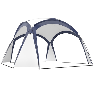 Outsunny Toldo Camping Plegable 3,5x3,5 m con Gancho Bolsa de Transporte Impermeable y Protección UV para Terraza Playa Beige