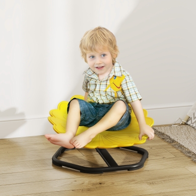 AIYAPLAY Chaise Pivotante Enfant Jaune entraînement équilibre