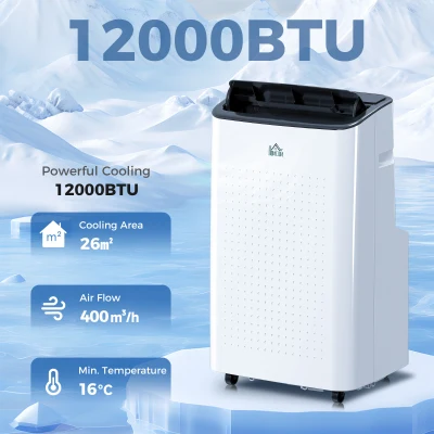 HOMCOM 12000 BTU Mobile Air Conditioner App-Controlled White