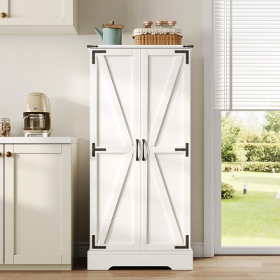 Armadio da cucina in stile country, Bianco