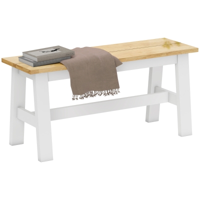 HOMCOM Panca 95cm x 30cm x 45cm Quercia