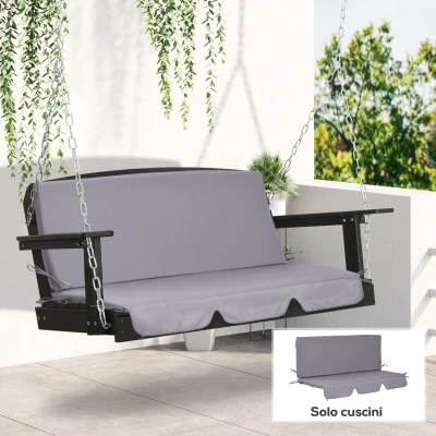 Outsunny Cuscini da Esterno per Dondolo da Giardino 3 Posti 2 Pz