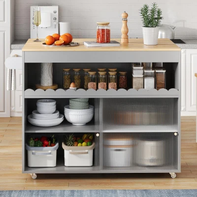 Carrello da cucina pieghevole, Grigio