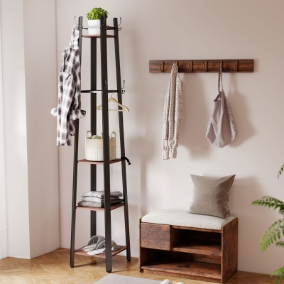 HOMCOM Appendiabiti 34,8cm x 34,8cm x 179cm Brown