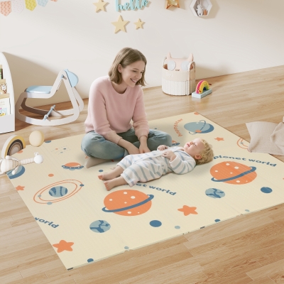 AIYAPLAY Tapis Enfants Espace XPE Imperméable 196x176x1,5cm