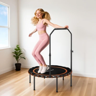 SPORTNOW Foldable Fitness Trampoline 40'' Adjustable Orange