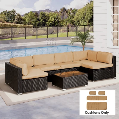 Outsunny Rattan Sofa Cushion Cover Replacement Beige