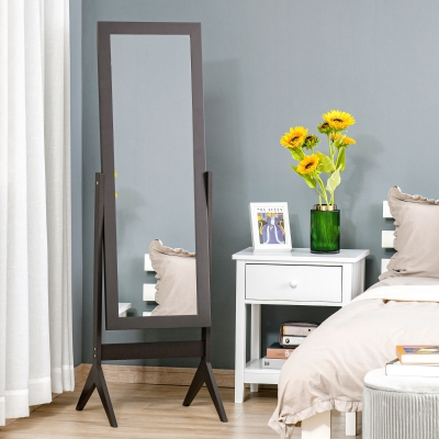 HOMCOM Adjustable Dressing Mirror Brown 148x47cm