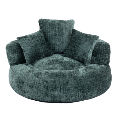 Lazy Sofa Bean Bag Chair with Memory Foam Filling, Green