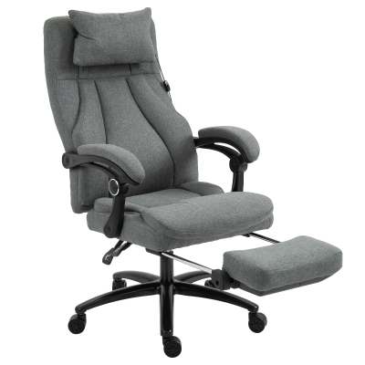 Vinsetto Office Chair Fabric Grey with Massage Pillow