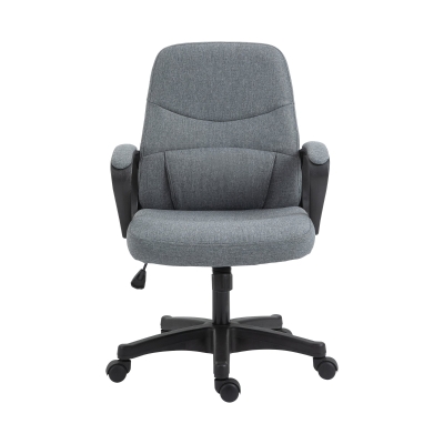 Vinsetto High Back Office Chair with Massage,  Computer Chairs with Adjustable Height, High Back, Swivel Wheels, Grey