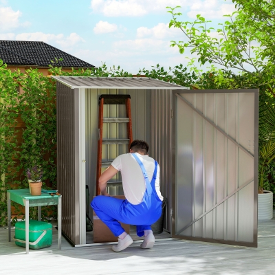 Outsunny Abri de Jardin 1m² Acier Porte Verrouillable