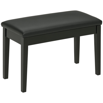 HOMCOM Banc Piano Rembourré Bois Noir 75x35cm