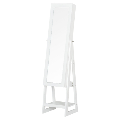 HOMCOM Jewellery Cabinet Full-Length Mirror White