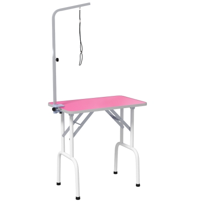 Pet Grooming Table 81L x 48.5W x 80Hcm Pink