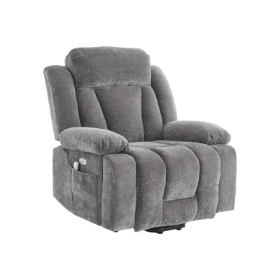 Electric Power Lift Recliner Chair with Massage and Heat, Grey