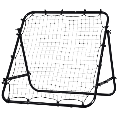 HOMCOM Adjustable Rebounder Net Training Goal Black