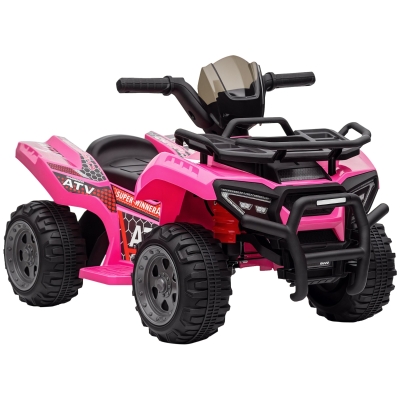 HOMCOM Kids Electric Quad Bike ATV Toy Pink 18-36 Months