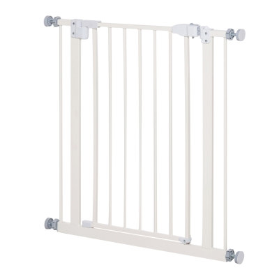PawHut Adjustable Pressure Fit Safety Gate, Pet Dog Barrier for for Doorways, Staircases, Hallways with Auto Close, Double Locking, Opening 74-80cm