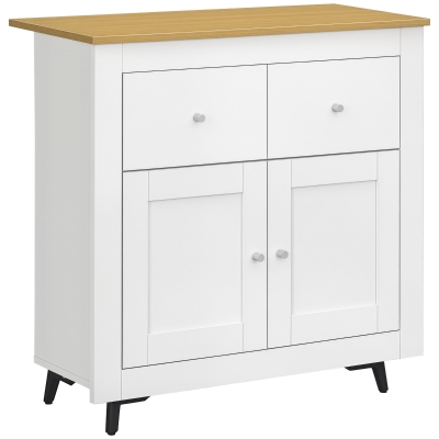 HOMCOM Modern Sideboard Storage Cabinet White