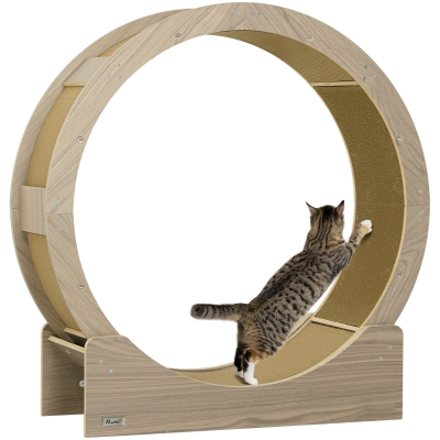 PawHut Ruota per Gatti 91x33.5x94 cm color Noce
