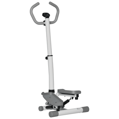 HOMCOM Adjustable Twist Stepper Fitness Machine White/Grey