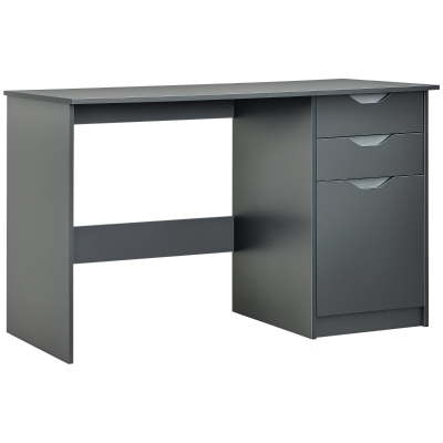 HOMCOM Computer Desk with Drawers Grey 120x60cm