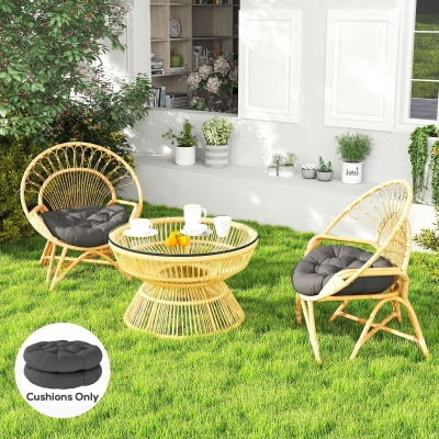 Outsunny Outdoor Cushion Set Dark Grey Φ60cm