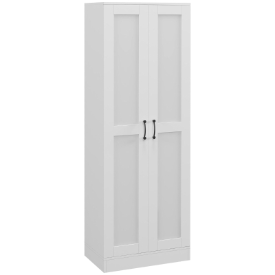 HOMCOM Armoire 2 Portes avec 4 Étagères Style Contemporain