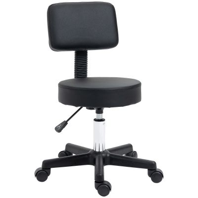 HOMCOM Swivel Salon Chair Adjustable Height Black