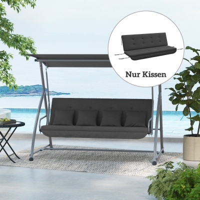 Outsunny Sitzkissen Sitzauflage für Hollywoodschaukel 170 x 100 x 8cm Dunkelgrau