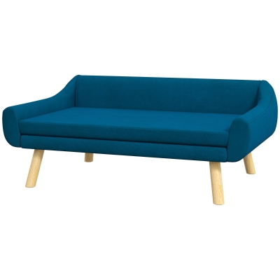 PawHut Canapé Chien Scandinave Velours Bois Massif